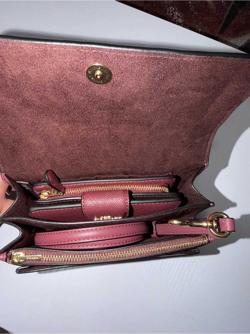 Coach Foldover Belt Bag with Linear Quilting with Matching Wallet NWT